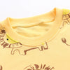 Toddler Boy Lion Cartoon Printing Plain Sweatshirt - PrettyKid