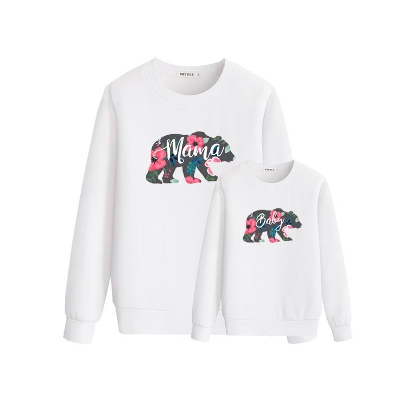 wholesale kids jeans Parent-Child Letter Pattern Sweatshirt - PrettyKid