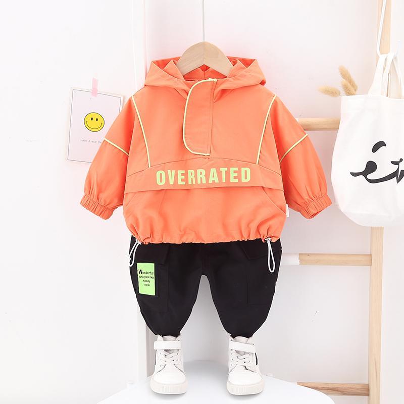 2-piece Letter Pattern Hoodie & Pants for Children Boy - PrettyKid