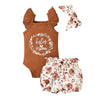 6-24M Baby Girl Outfit Sets Letter Sleeveless Print Headband Wholesale Baby Clothes - PrettyKid