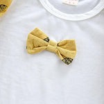 2-piece Fashion Plaid Bow Gentry T-shirt and Casual Suits - PrettyKid