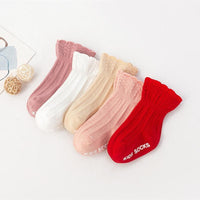 Solid color Lace socks Antiskid socks - PrettyKid