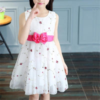 Floral Bowknot Dress for Girl - PrettyKid