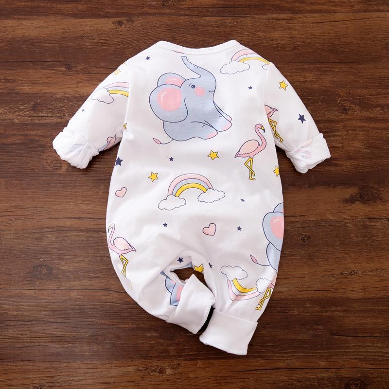 Elephant Pattern Jumpsuit for Baby Girl Children's Clothing - PrettyKid