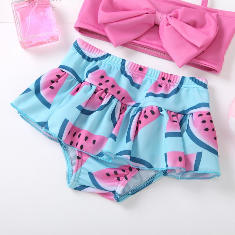 Toddler Girl 2pcs Watermelon Pattern Summer Swimsuits - PrettyKid