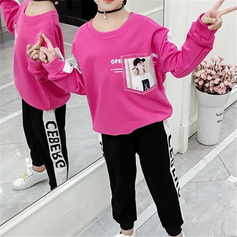 2-piece Letter Pattern Suit for Girl - PrettyKid