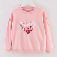 little girl clothing vendors Kid Girl Peach Heart Sweater - PrettyKid