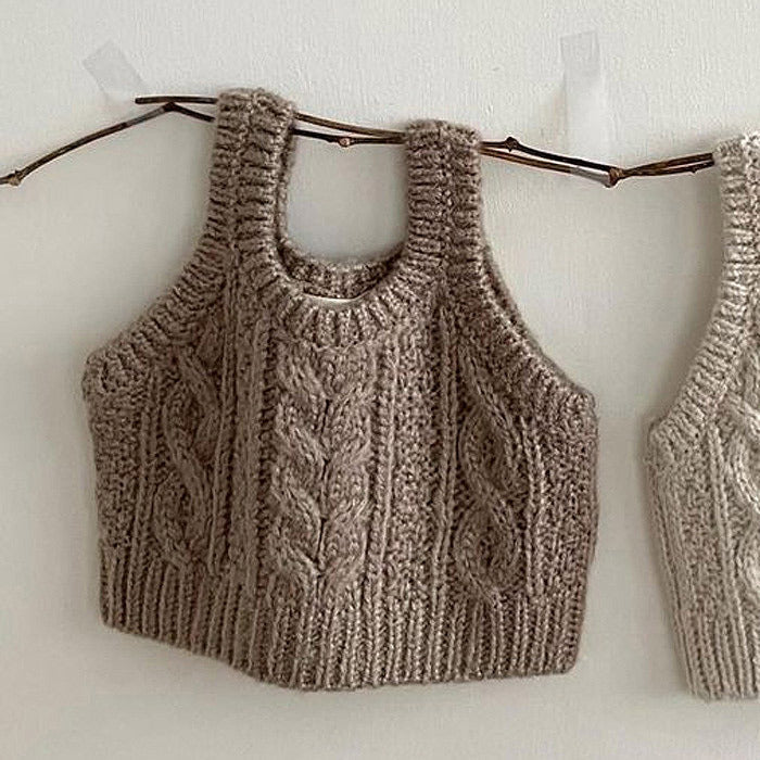 3-24months Baby Sweaters Wholesale Baby Clothes All-Match Knitted Vest Delicate Pattern Knitted Sweater - PrettyKid