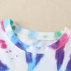 Toddler Girl 2pcs Tie Dye Pattern Summer Suit T-Shirt & Shorts - PrettyKid