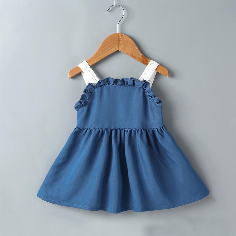 Bow Decor Sling Dress for Baby Girl - PrettyKid