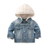 12M-6Y Toddler Boys Fake Two Piece Hooded Denim Jacket Boy Clothing Wholesale - PrettyKid