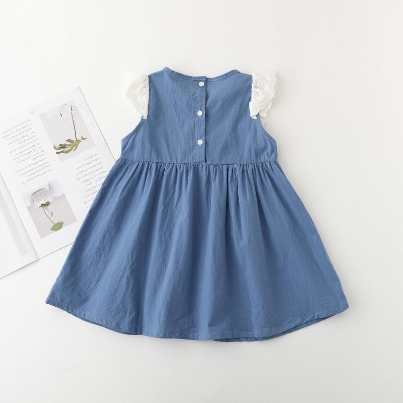 Toddler Girl Lace Collar Dress - PrettyKid