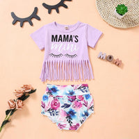 Baby Boy Floral Pattern Suit T-Shirt & shorts - PrettyKid