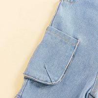 Solid Denim Overalls - PrettyKid