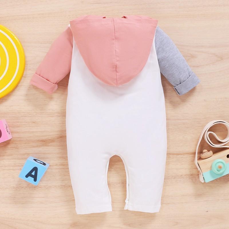 Color-block Hooded Jumpsuit for Baby - PrettyKid