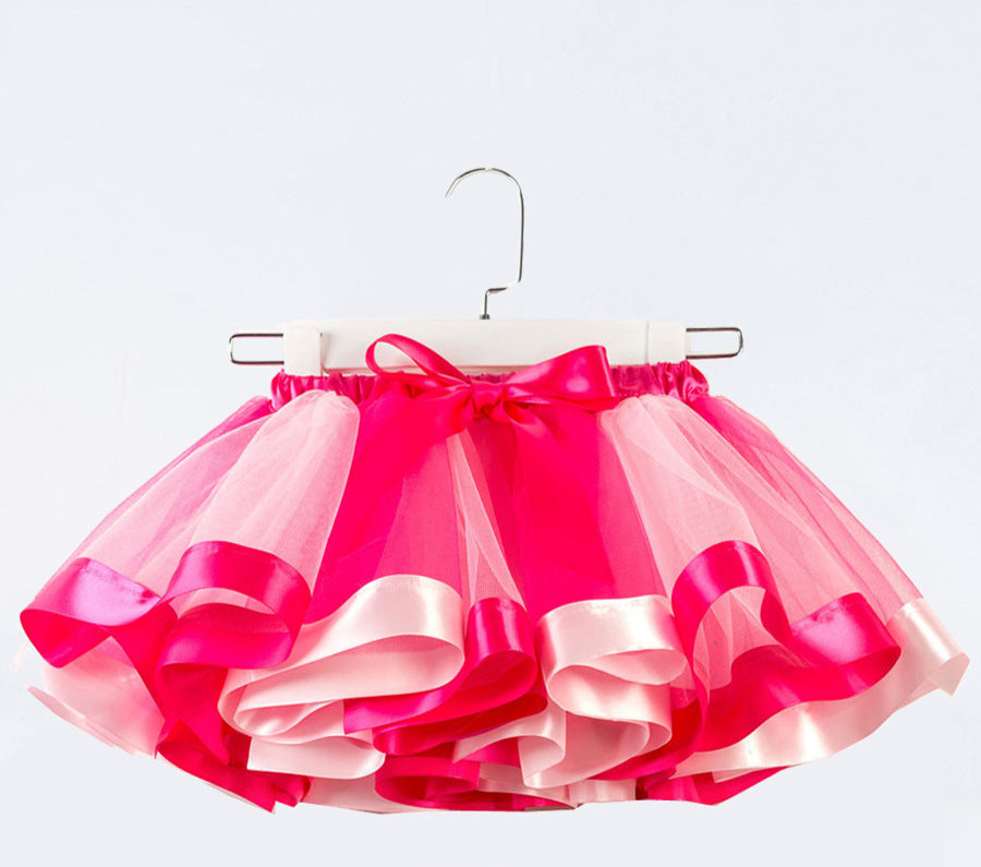 2-9Y Dance Mesh Rainbow Tutu Skirts Wholesale Sunny Girl Clothing - PrettyKid