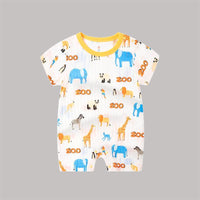 Baby Boy Cartoon Animal Print Romper - PrettyKid