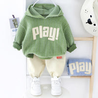 2-piece Letter Pattern Hoodie & Pants for Toddler Boy Children's Clothing - PrettyKid