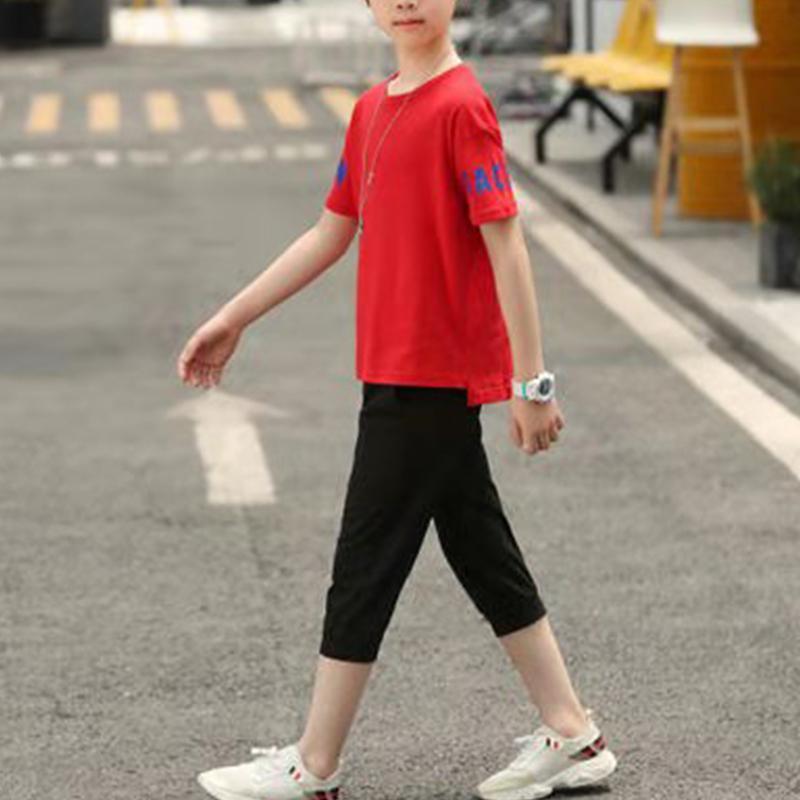 Kid Boy Letter Top & Shorts - PrettyKid