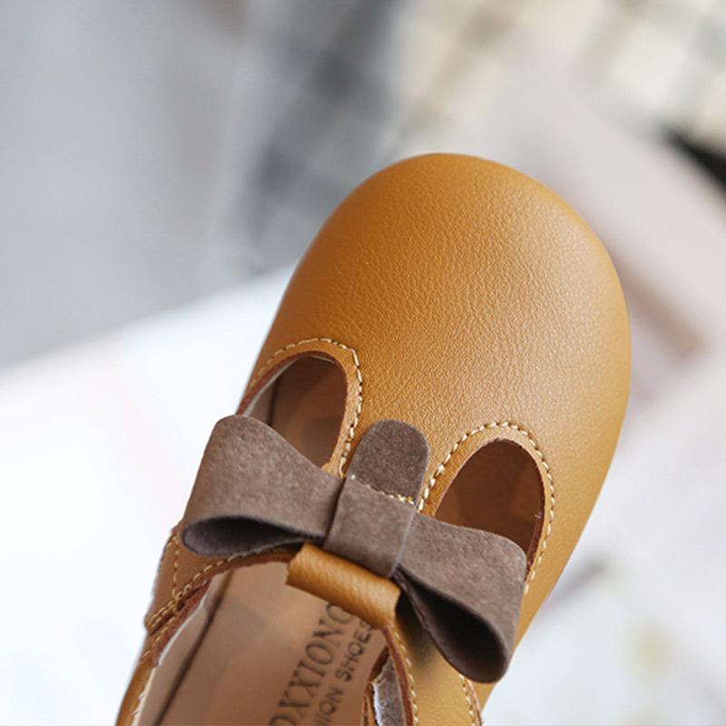 Bowknot Leather Shoes for Toddler Girl - PrettyKid