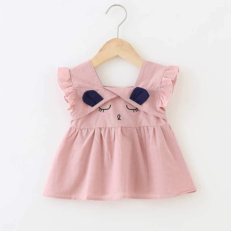 Baby Girl Cat Pattern Dress - PrettyKid