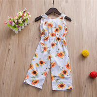 Grow Girl Sunflower Print Overalls - PrettyKid