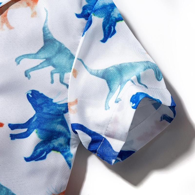 Dinosaur Print Shirt For Boys - PrettyKid