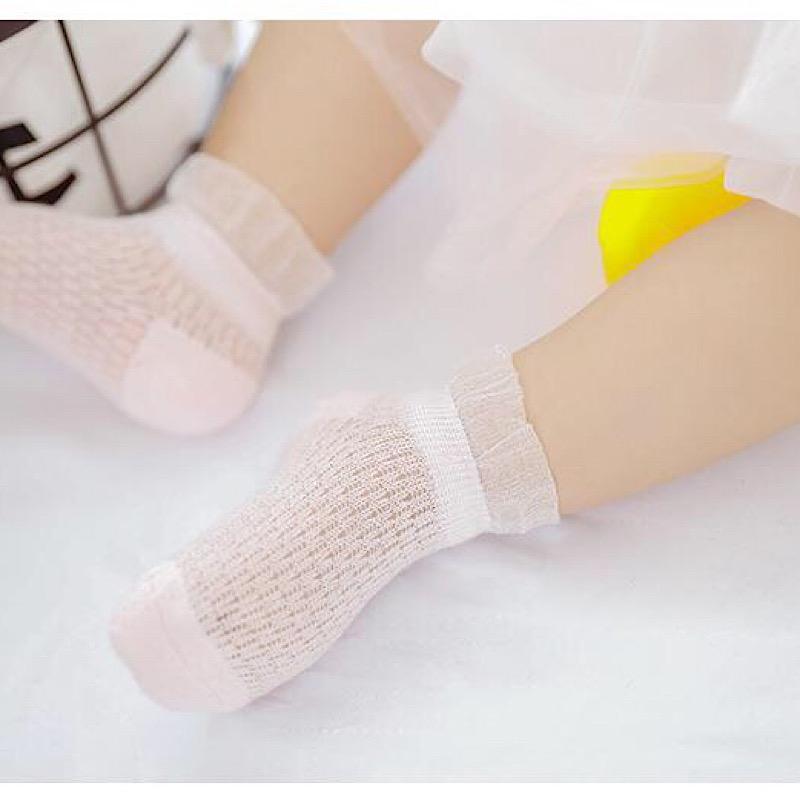 2 Pairs Of Summer Mesh Ultra-thin Ice Silk Hollow Baby Socks Children's Clothing - PrettyKid