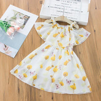 boys boutique wholesale Toddler Girl Floral Print Sweet Dress - PrettyKid