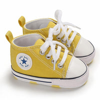 Baby/Toddler 's Orange Dotted Canvas Shoes Children's clothing wholesale - PrettyKid