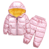 Children Zipper Hooded Winter Coat & Pants Wholesale Childrens Clothing - PrettyKid