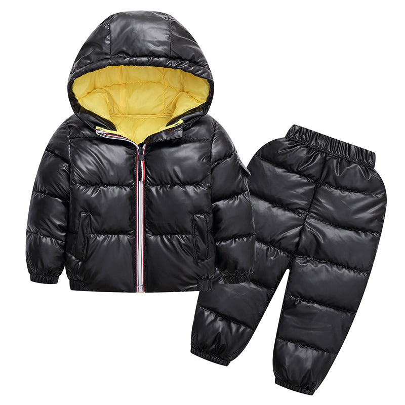 Children Zipper Hooded Winter Coat & Pants Wholesale Childrens Clothing - PrettyKid