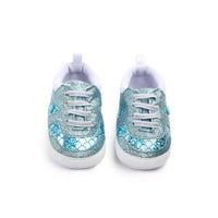 COTTNBABY Fish Tail Trim Sparkle Baby Crib Shoes - PrettyKid