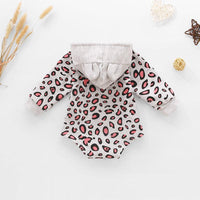 Baby Boys Girls Leopard Hoodie Long Sleeve Jumpsuit - PrettyKid