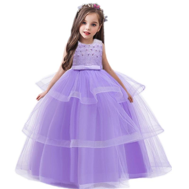 Long Section Children's Dress Princess Dress Girls Dress Tutu Skirt - PrettyKid