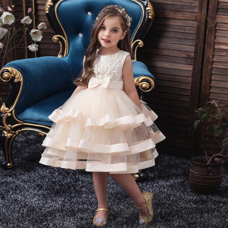 Girl's Prom Dress Tutu Skirt Girl Princess Dress - PrettyKid