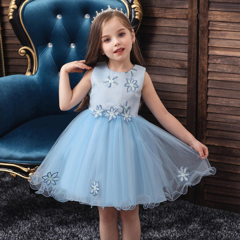 Girls' Prom Dress Embroidered Formal Dress - PrettyKid