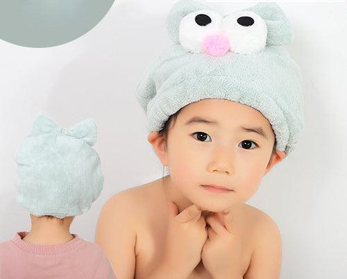 Cartoon Bath Cap Soft and Absorbent Children's Coral Hair Cap - PrettyKid