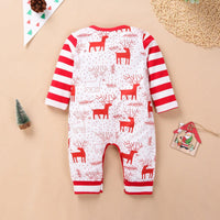 Baby Boys Christmas Deer Printed Romper Baby Clothing Wholesale - PrettyKid