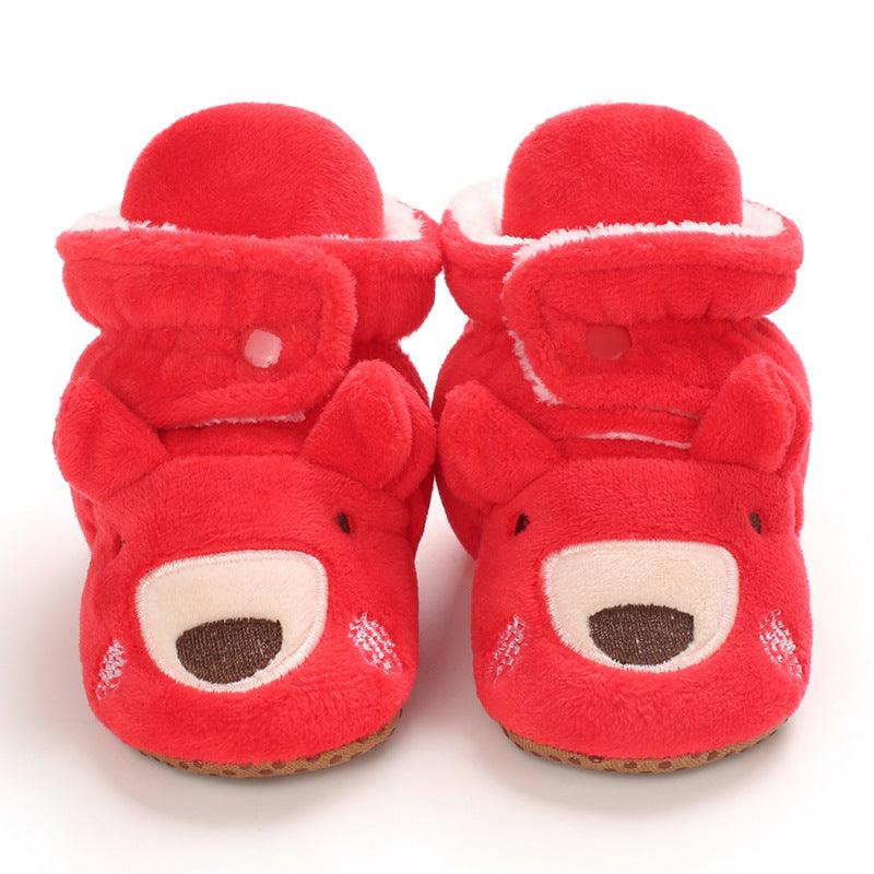 Baby Boys Girls Autumn Winter Cute Cartoon Animal Soft Soled Warm Walking Shoes - PrettyKid