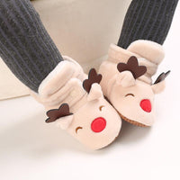 Baby Boys Girls Autumn Winter Cute Cartoon Animal Soft Soled Warm Walking Shoes - PrettyKid