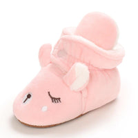 Baby Boys Girls Autumn Winter Cute Cartoon Animal Soft Soled Warm Walking Shoes - PrettyKid