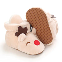 Baby Boys Girls Autumn Winter Cute Cartoon Animal Soft Soled Warm Walking Shoes - PrettyKid