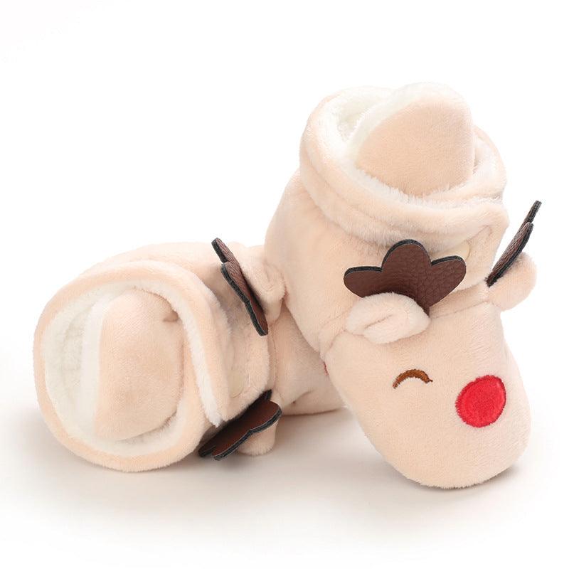 Baby Boys Girls Autumn Winter Cute Cartoon Animal Soft Soled Warm Walking Shoes - PrettyKid