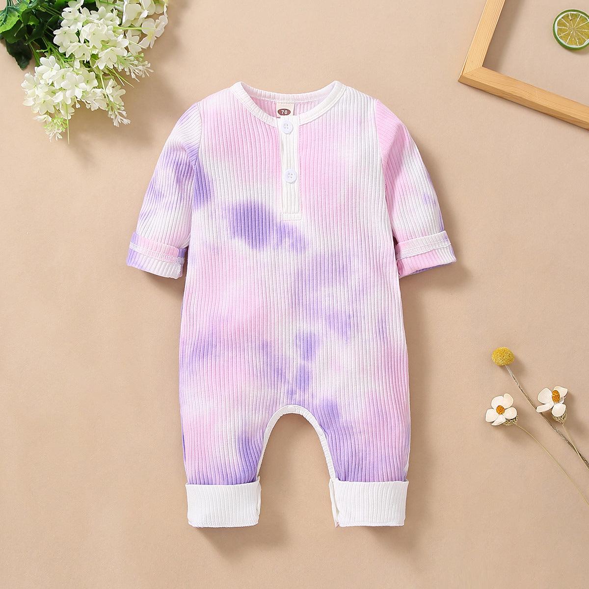 Baby Boys Girls Tie Dyed Long Sleeve Jumpsuit - PrettyKid