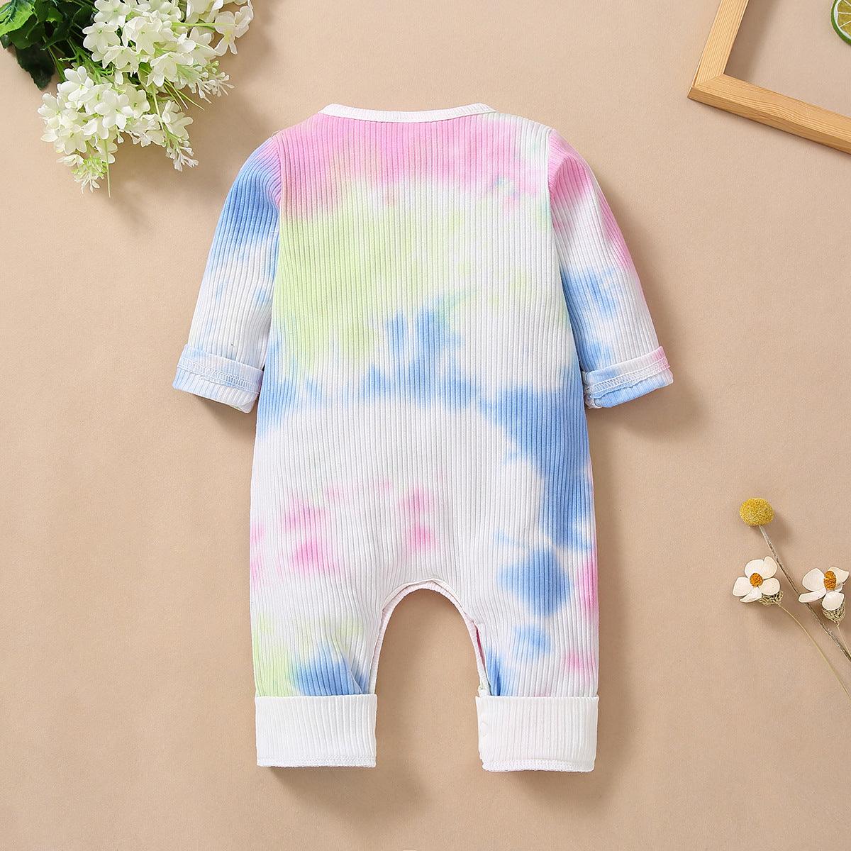 Baby Boys Girls Tie Dyed Long Sleeve Jumpsuit - PrettyKid