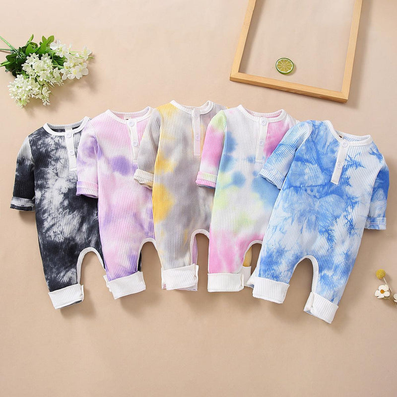 Baby Boys Girls Tie Dyed Long Sleeve Jumpsuit - PrettyKid