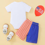 0-18M Baby Boys Birthday Sets Bodysuit & Sdhorts Independence Day Wholesale Baby Clothes In Bulk - PrettyKid