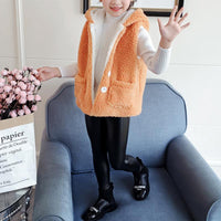 Cute Solid Thick Vest for Toddler Girls - PrettyKid