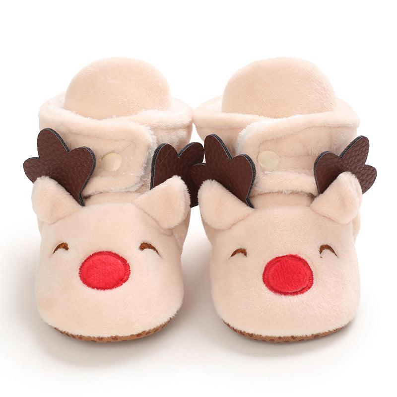 Baby Boys Girls Autumn Winter Cute Cartoon Animal Soft Soled Warm Walking Shoes - PrettyKid